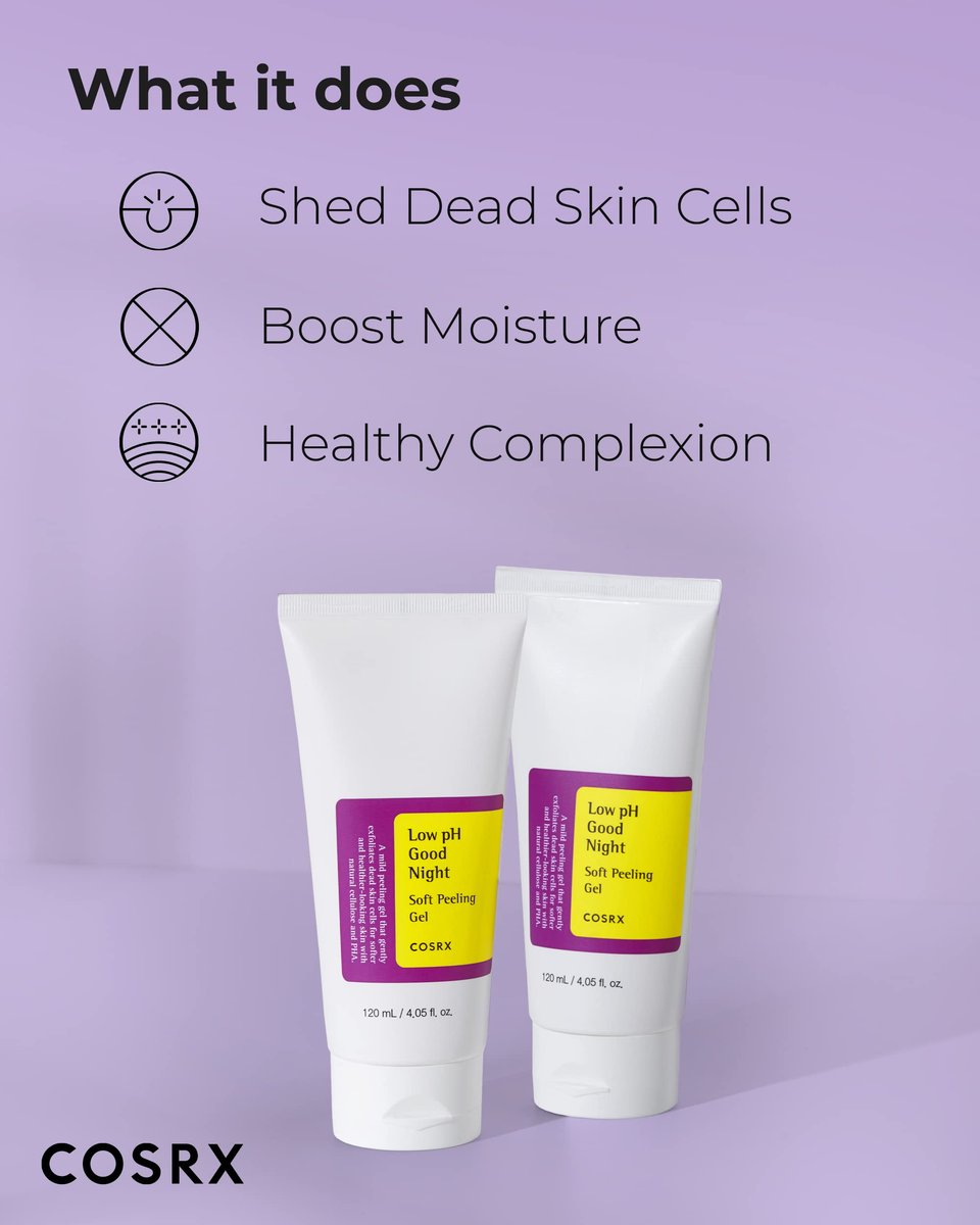COSRX Low pH Good Night Soft Peeling Gel – Gentle PHA Exfoliator for Sensitive Skin, 4.05 fl oz (120ml) - görsel 5