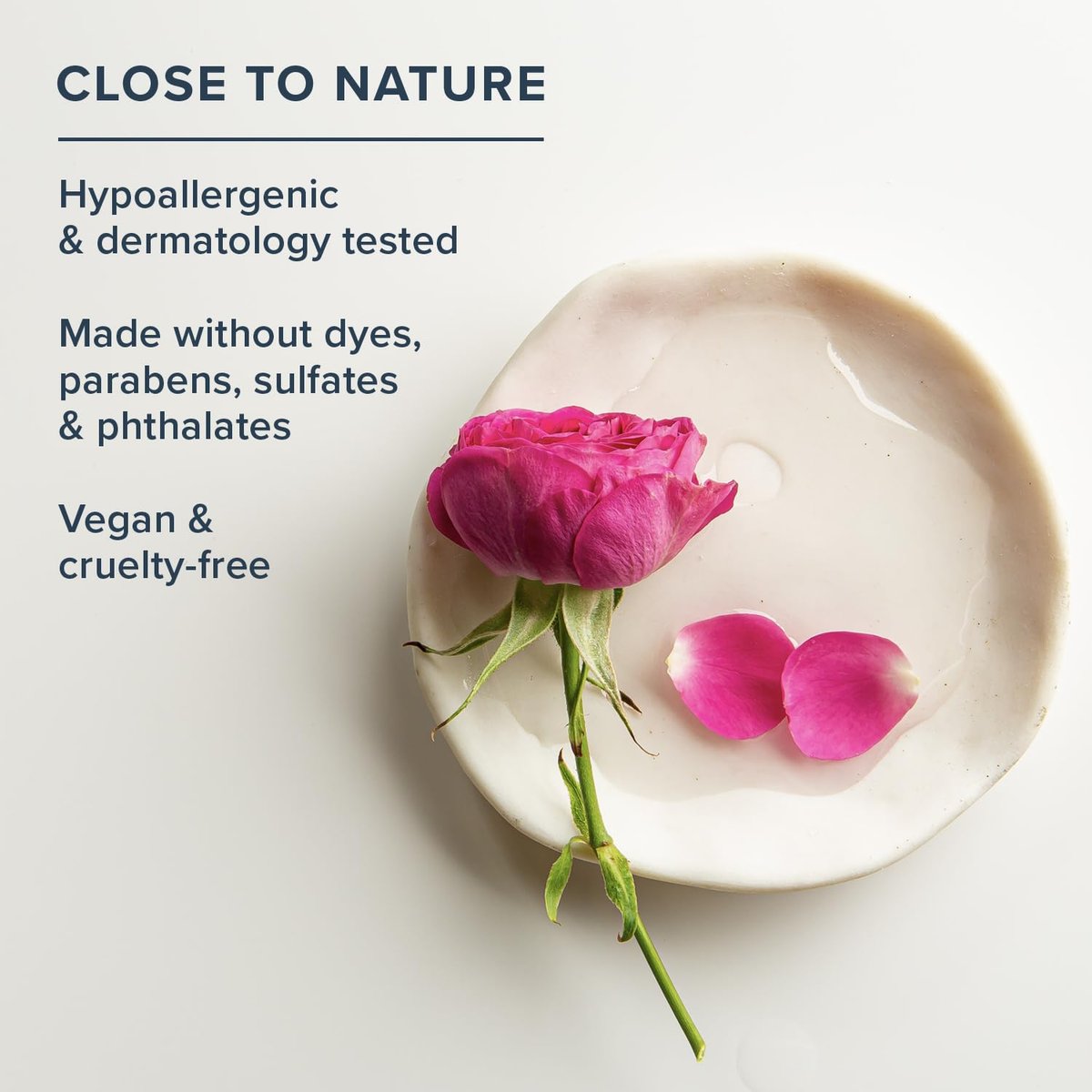 HERITAGE STORE Rosewater Facial Cleanser - Milk Face Wash with Squalane & Rose Complex for Dry to Combination Skin, pH Balanced, Vegan, 4 oz Avelisse