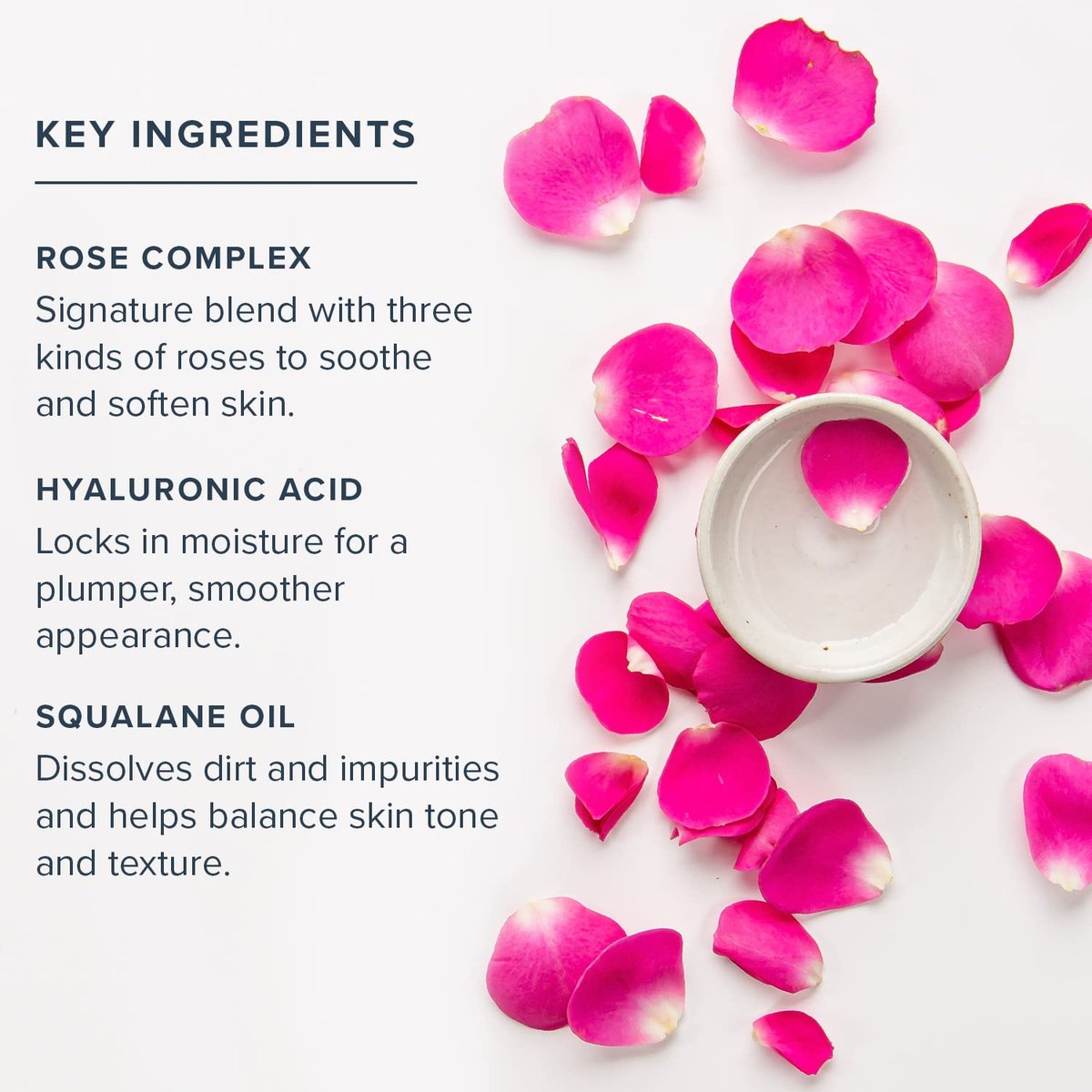 HERITAGE STORE Rosewater Facial Cleanser - Milk Face Wash with Squalane & Rose Complex for Dry to Combination Skin, pH Balanced, Vegan, 4 oz Avelisse