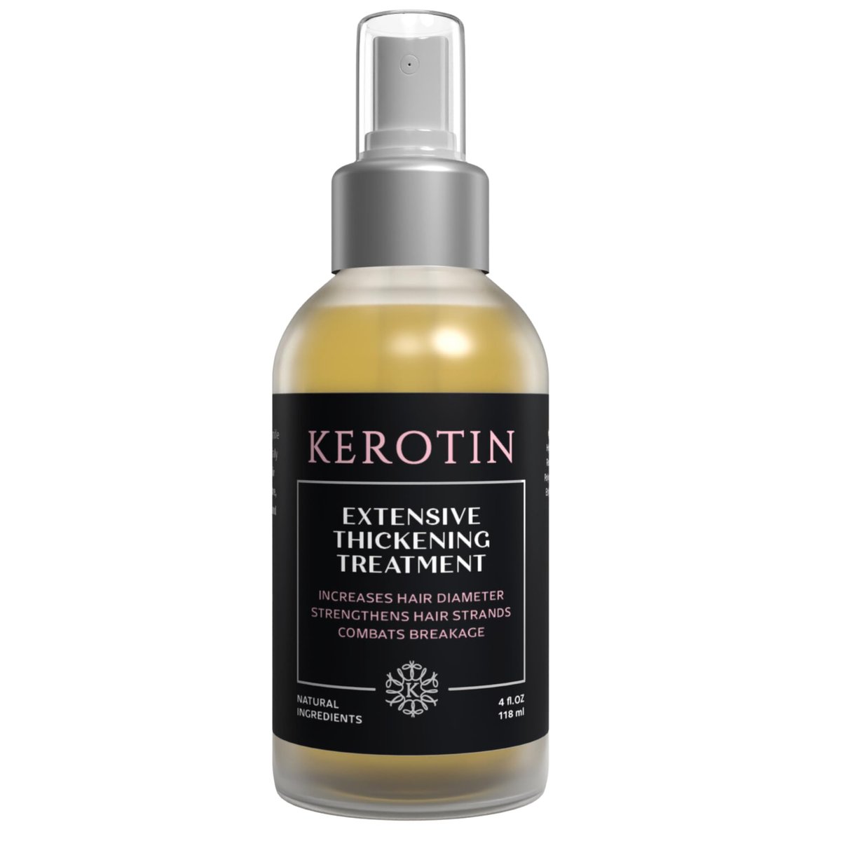 Kerotin Hair Thickening Spray with Keratin – Volumizing Mist for Fine & Thin Hair, Heat Protectant, Repair & Diameter Booster, Natural, Sulfate & Cruelty Free, Made in USA (4 oz) Avelisse