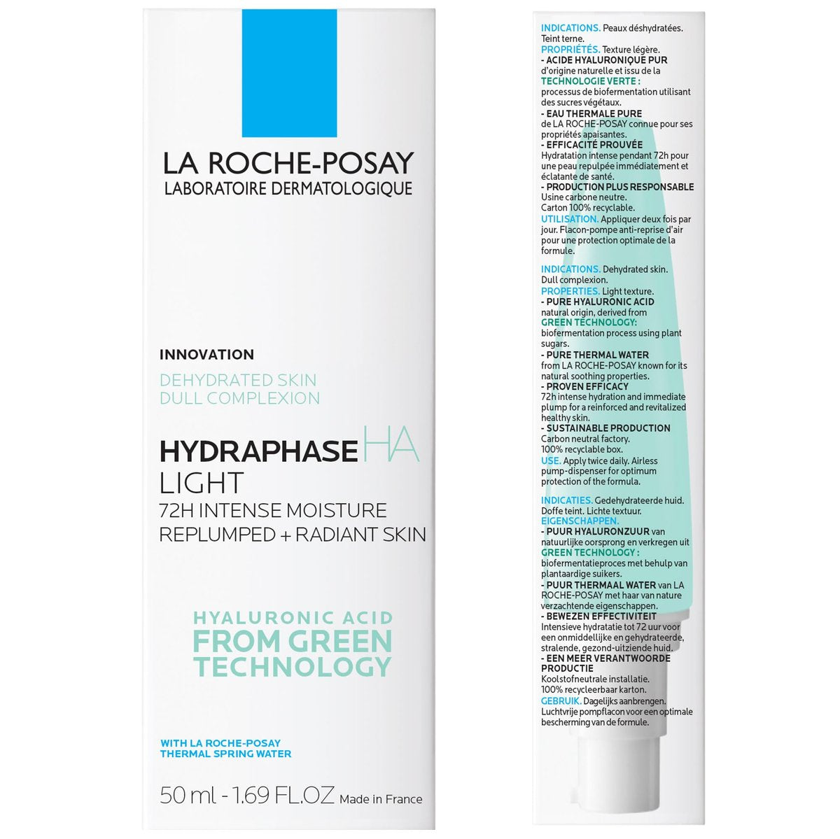 La Roche-Posay Hydraphase HA Light Face Moisturizer with Hyaluronic Acid, 72HR Hydration, Oil Free & Non-Comedogenic, 1.69 fl. oz. - görsel 9
