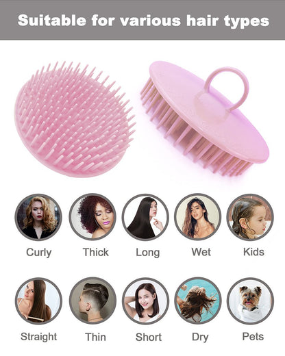 6 Pack Scalp Massager Shampoo Brush – Plastic Dandruff Comb for Kids, Toddlers, Men, Women & Pets – Green