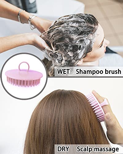 6 Pack Scalp Massager Shampoo Brush – Plastic Dandruff Comb for Kids, Toddlers, Men, Women & Pets – Green - görsel 8