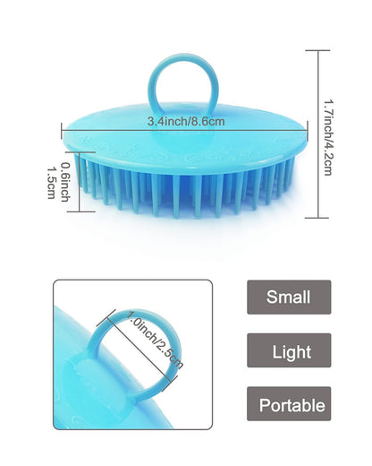 6 Pack Scalp Massager Shampoo Brush – Plastic Dandruff Comb for Kids, Toddlers, Men, Women & Pets – Green