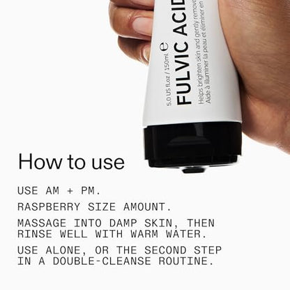 The INKEY List Fulvic Acid Brightening Cleanser 5 Fl Oz - Removes Makeup, Healthy Complexion, Fragrance Free, All Skin Types Avelisse