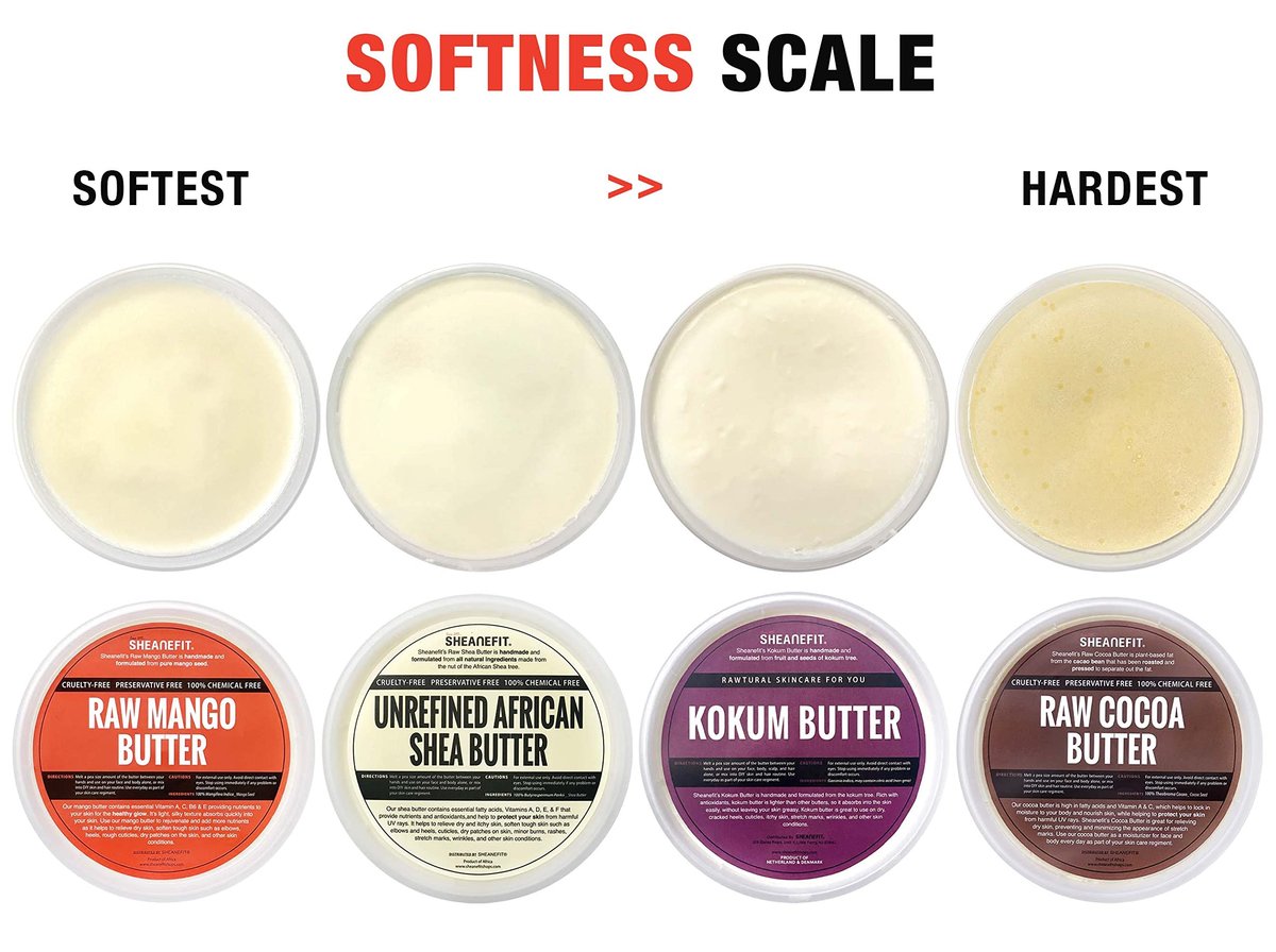 Sheanefit Raw Unrefined African Shea Butter - Natural Body Butter, Soft & Smooth Daily Moisturizer for Face & Body, Ivory, 16 oz Avelisse