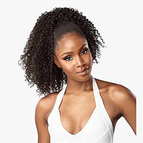 Sensationnel Ponytail Lulu Pony Bibi - 16 Inch Off Black 1B High Temperature Fiber Hair Extension - görsel 9