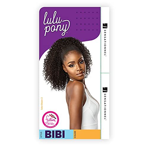 Sensationnel Ponytail Lulu Pony Bibi - 16 Inch Off Black 1B High Temperature Fiber Hair Extension - görsel 5