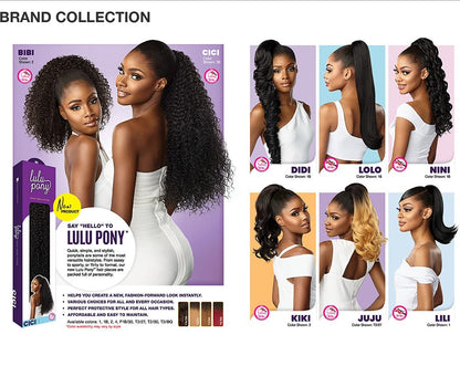 Sensationnel Ponytail Lulu Pony Bibi - 16 Inch Off Black 1B High Temperature Fiber Hair Extension