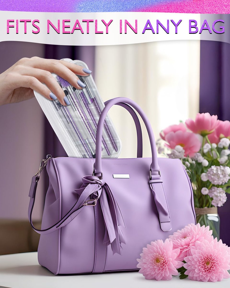 Clear Small Makeup Bags for Purse – 2 Pack Waterproof Cosmetic Pouches, 7.78" x 3.15" x 1.37" - görsel 15