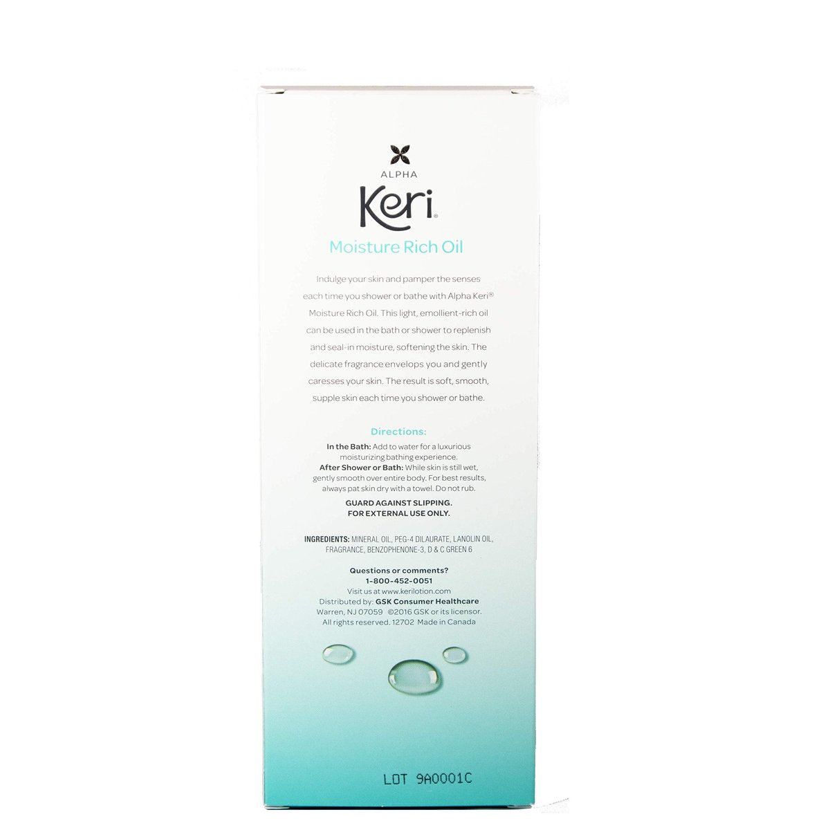 Keri Moisturizing Shower and Bath Oil, 16 Fl Oz - Hydrating Body Oil for Dry Skin, Eczema & Sensitive Skin - görsel 3