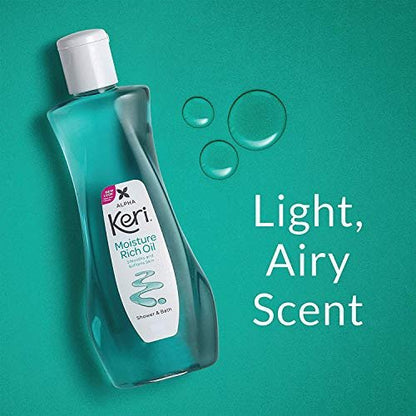 Keri Moisturizing Shower and Bath Oil, 16 Fl Oz - Hydrating Body Oil for Dry Skin, Eczema & Sensitive Skin