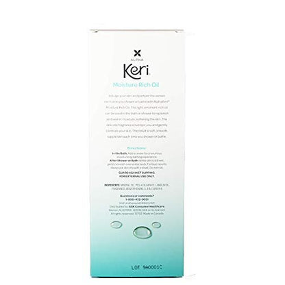 Keri Moisturizing Shower and Bath Oil, 16 Fl Oz - Hydrating Body Oil for Dry Skin, Eczema & Sensitive Skin
