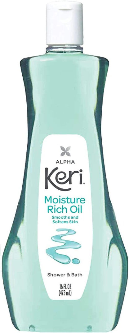 Keri Moisturizing Shower and Bath Oil, 16 Fl Oz - Hydrating Body Oil for Dry Skin, Eczema & Sensitive Skin