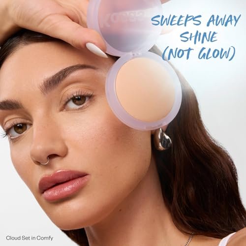 Kosas Cloud Set Pressed Setting Powder – Translucent Shine Control Face Powder, Soft Matte Finish, Comfy (Sheer Medium) Avelisse