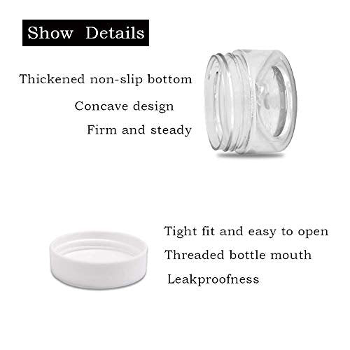 24-Pack 1oz Clear Plastic Cosmetic Jars with Lids – Leak-Proof, Wide-Mouth, Refillable Small Containers for Slime, Lotion, Cream, and Crafts - görsel 7