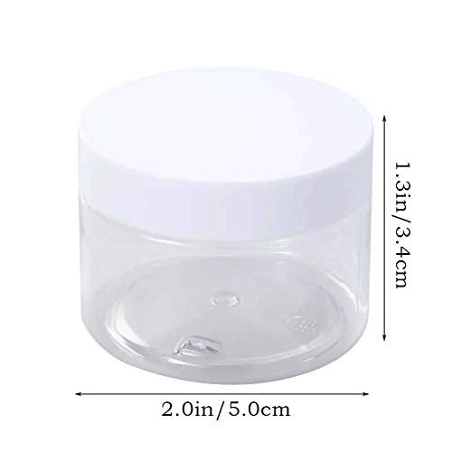 24-Pack 1oz Clear Plastic Cosmetic Jars with Lids – Leak-Proof, Wide-Mouth, Refillable Small Containers for Slime, Lotion, Cream, and Crafts - görsel 3