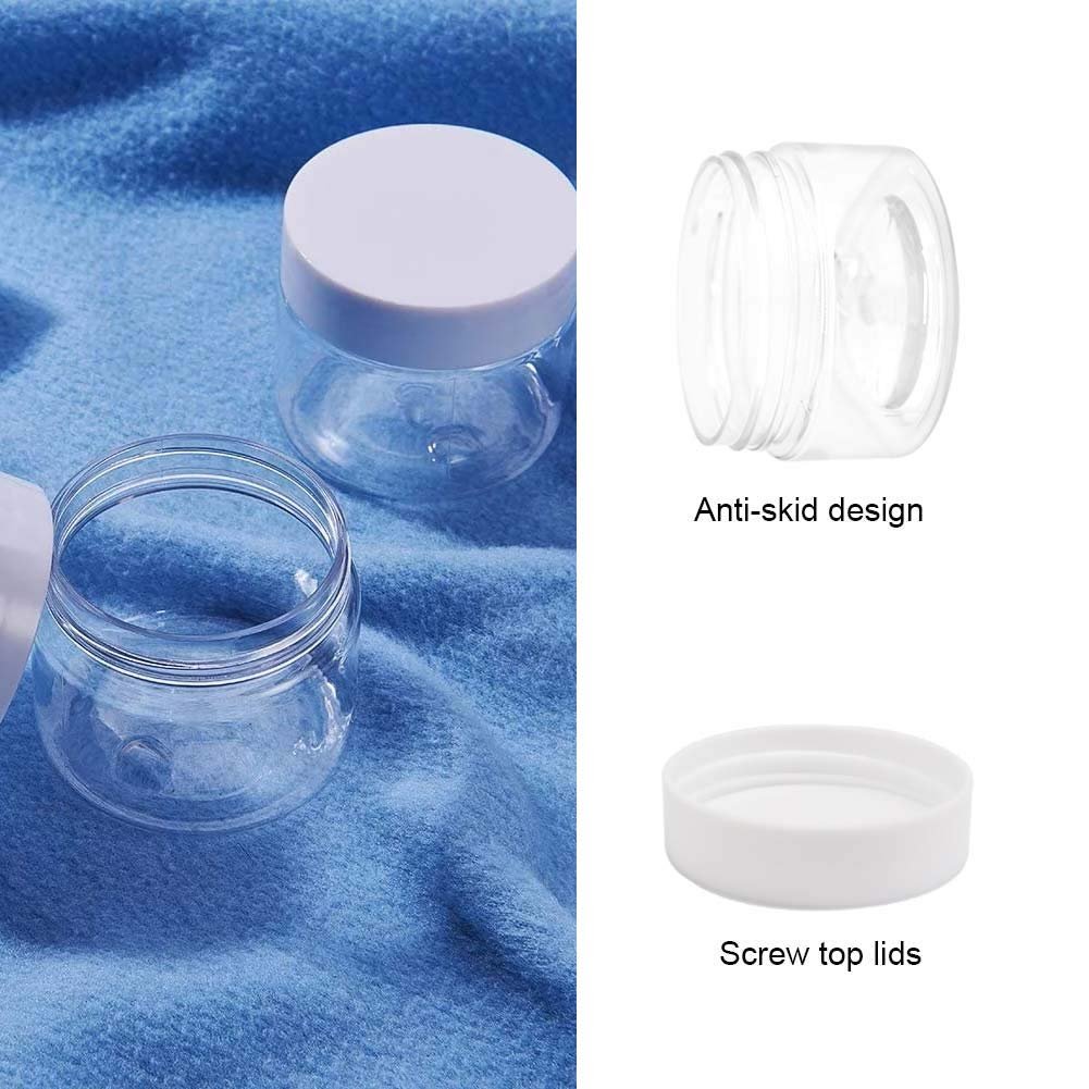 24-Pack 1oz Clear Plastic Cosmetic Jars with Lids – Leak-Proof, Wide-Mouth, Refillable Small Containers for Slime, Lotion, Cream, and Crafts - görsel 8