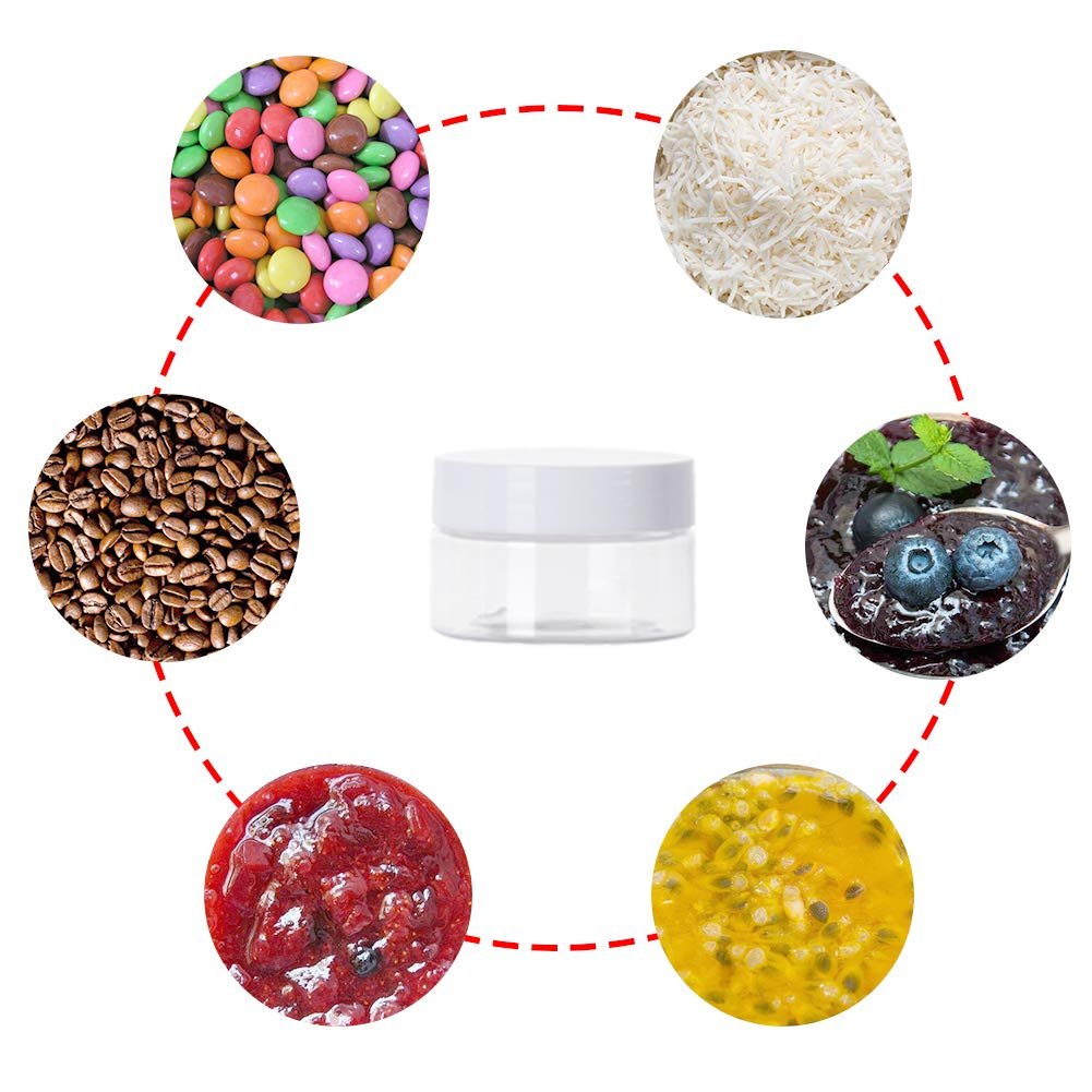24-Pack 1oz Clear Plastic Cosmetic Jars with Lids – Leak-Proof, Wide-Mouth, Refillable Small Containers for Slime, Lotion, Cream, and Crafts - görsel 4