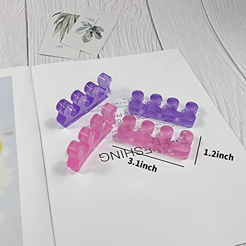 Ronchall 4 Pcs Soft Gel Toe Separators for Pedicure – Easy Nail Polish Grooming for Women – Reusable Toe Spacers for Pedicure Kit - görsel 8