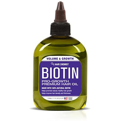 Hair Chemist Biotin Pro-Growth Premium Hair Oil 7.1 oz. – Nourishing Treatment for Thicker, Stronger Hair