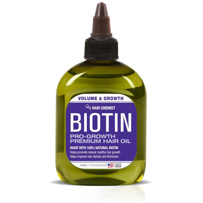 Hair Chemist Biotin Pro-Growth Premium Hair Oil 7.1 oz. – Nourishing Treatment for Thicker, Stronger Hair