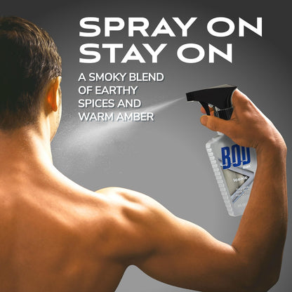 BOD Man Fragrance Body Spray, Iconic, 8 fl oz - Long-Lasting Scent for Men