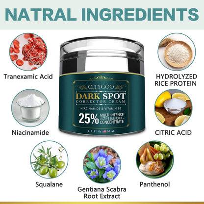 CITYGOO Dark Spot Remover for Face - Dark Spot Corrector Cream for Melasma, Freckles, Sun Spots & Blemishes - Enriching Skincare for All Skin Tones - 1.7 FL OZ Avelisse