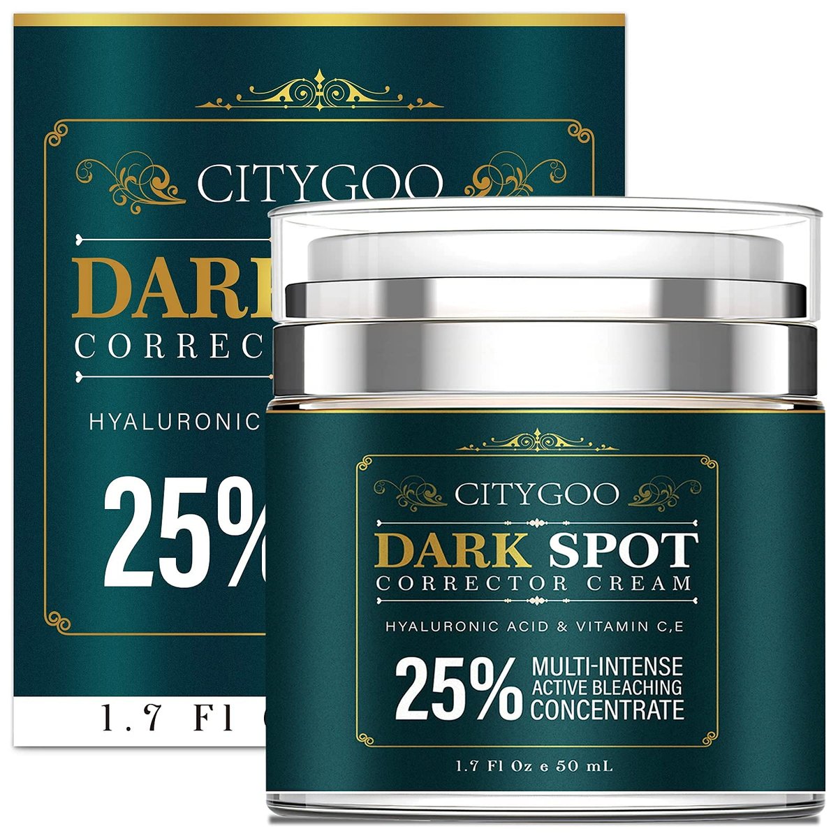 CITYGOO Dark Spot Remover for Face - Dark Spot Corrector Cream for Melasma, Freckles, Sun Spots & Blemishes - Enriching Skincare for All Skin Tones - 1.7 FL OZ Avelisse