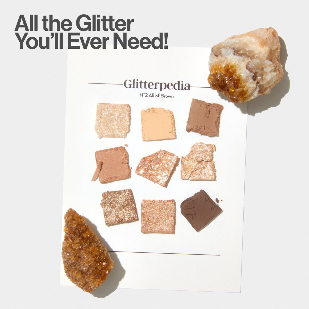 UNLEASHIA Glitterpedia Eyeshadow Palette - All of Brown | Matte, Shimmer & Glitter Shades | High Pigment, Blendable, Long-Lasting Vegan Eye Makeup - görsel 3