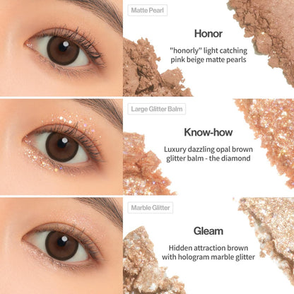 UNLEASHIA Glitterpedia Eyeshadow Palette - All of Brown | Matte, Shimmer & Glitter Shades | High Pigment, Blendable, Long-Lasting Vegan Eye Makeup