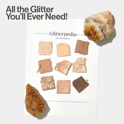UNLEASHIA Glitterpedia Eyeshadow Palette - All of Brown | Matte, Shimmer & Glitter Shades | High Pigment, Blendable, Long-Lasting Vegan Eye Makeup