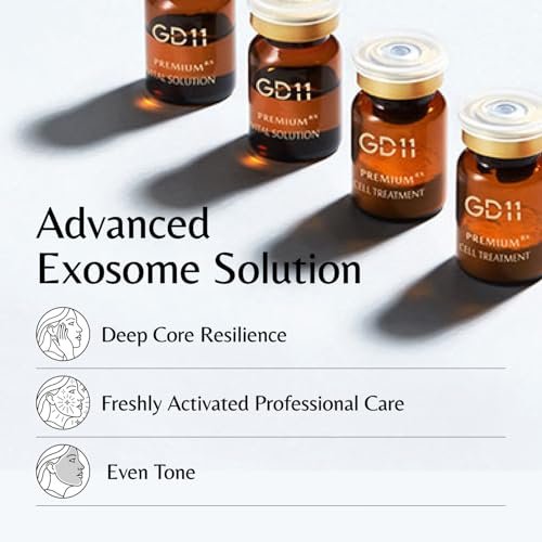 GD11 Exosome Ampoule Set - 3 Pairs Freeze-Dried Powder & Moisture Activator for Firm, Even Skin & K-Beauty Glass-Skin Glow Avelisse