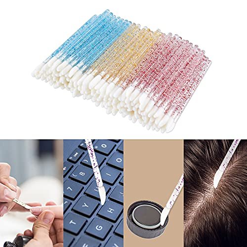 300 Pcs Glitter Crystal Lip Brush Set - Disposable Lip Gloss Applicators & Lipstick Brushes for Precise Makeup Application - görsel 8