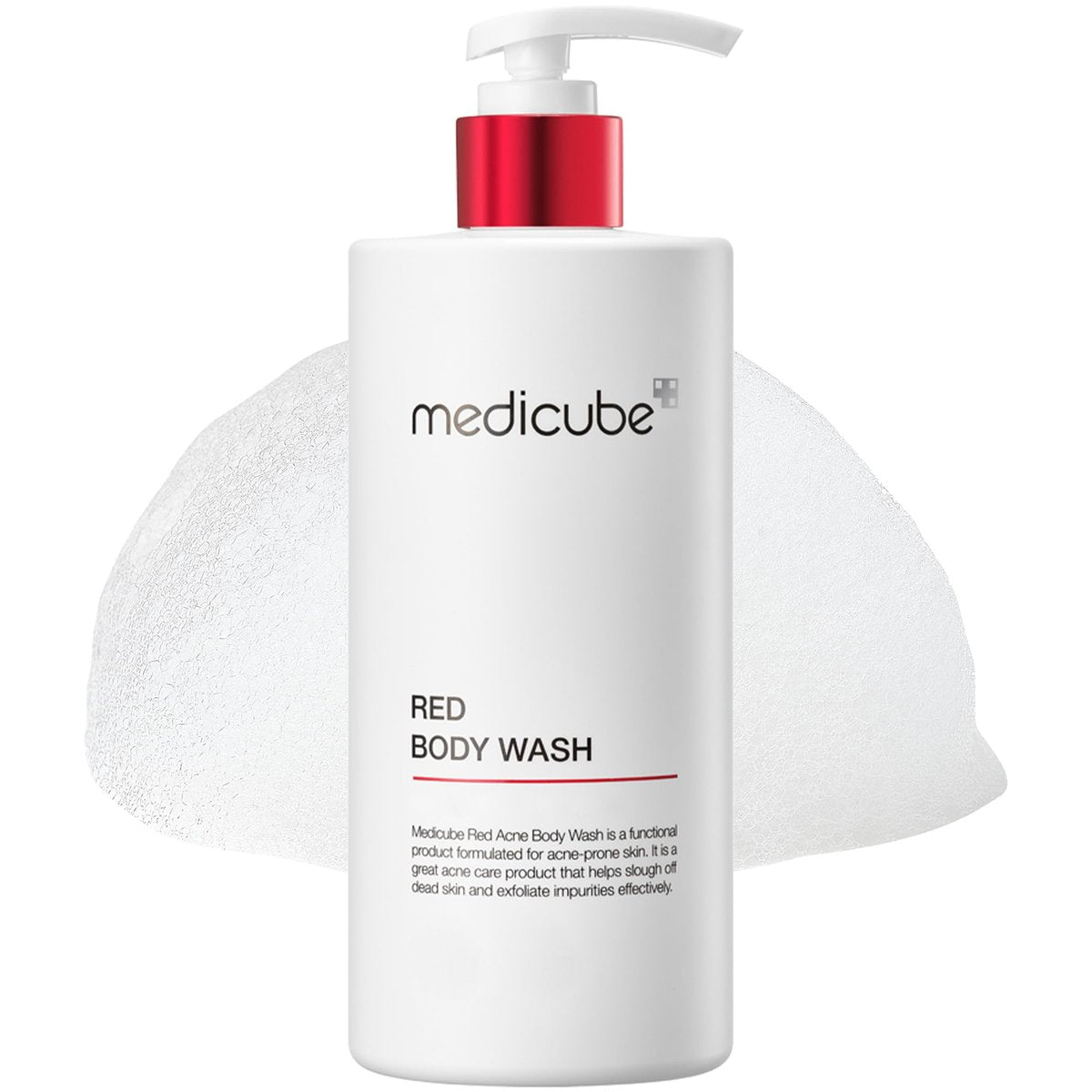 Medicube Red Body Wash - Low pH Hydrating Cleanser with Salicylic Acid, Lactic Acid, Niacinamide & Hyaluronic Acid for Bacne Treatment, 14.1 Fl Oz - görsel 1