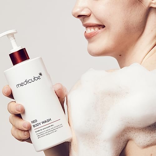 Medicube Red Body Wash - Low pH Hydrating Cleanser with Salicylic Acid, Lactic Acid, Niacinamide & Hyaluronic Acid for Bacne Treatment, 14.1 Fl Oz - görsel 6