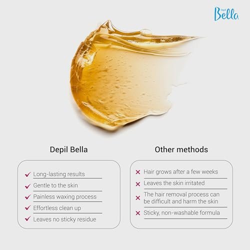 DEPIL BELLA Brazilian Sugar Wax – Organic, Natural, Vegan Hair Removal Wax for All Skin Types (2.87 lbs) Avelisse