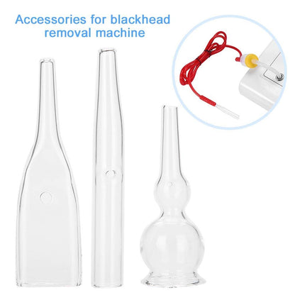 3pcs Vacuum Glass Tube Kit - Blackhead Removal Facial Suction Pore Vacuum Cleaner for Face, Microdermabrasion Machine Accessories Avelisse
