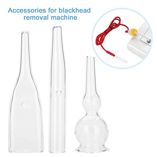 3pcs Vacuum Glass Tube Kit - Blackhead Removal Facial Suction Pore Vacuum Cleaner for Face, Microdermabrasion Machine Accessories Avelisse