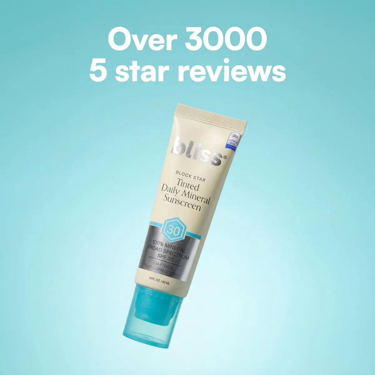 Bliss Block Star SPF 30 Daily Tinted Mineral Sunscreen with Zinc Oxide - All Skin Tones - 1.4 oz Avelisse