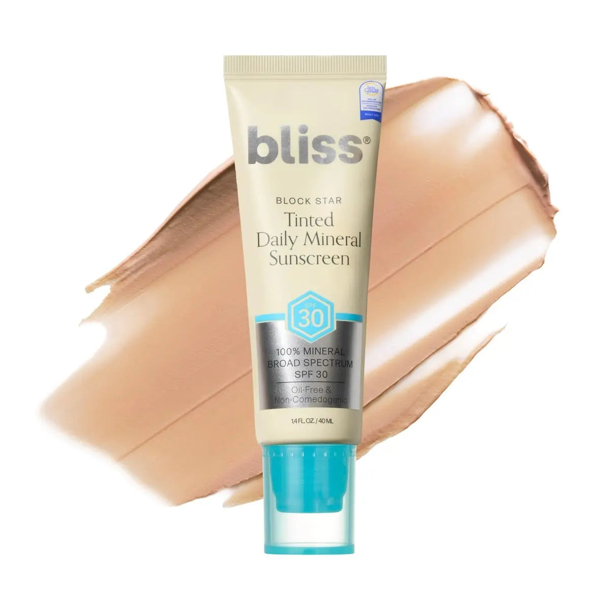 Bliss Block Star SPF 30 Daily Tinted Mineral Sunscreen with Zinc Oxide - All Skin Tones - 1.4 oz Avelisse