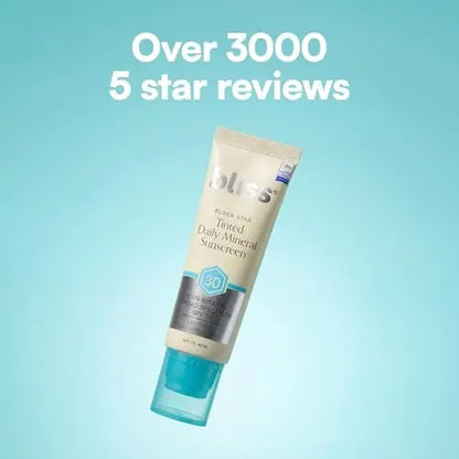 Bliss Block Star SPF 30 Daily Tinted Mineral Sunscreen with Zinc Oxide - All Skin Tones - 1.4 oz Avelisse