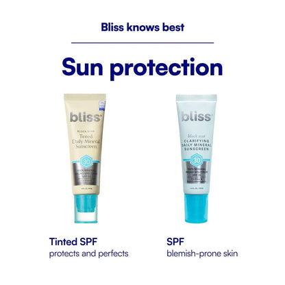 Bliss Block Star SPF 30 Daily Tinted Mineral Sunscreen with Zinc Oxide - All Skin Tones - 1.4 oz Avelisse