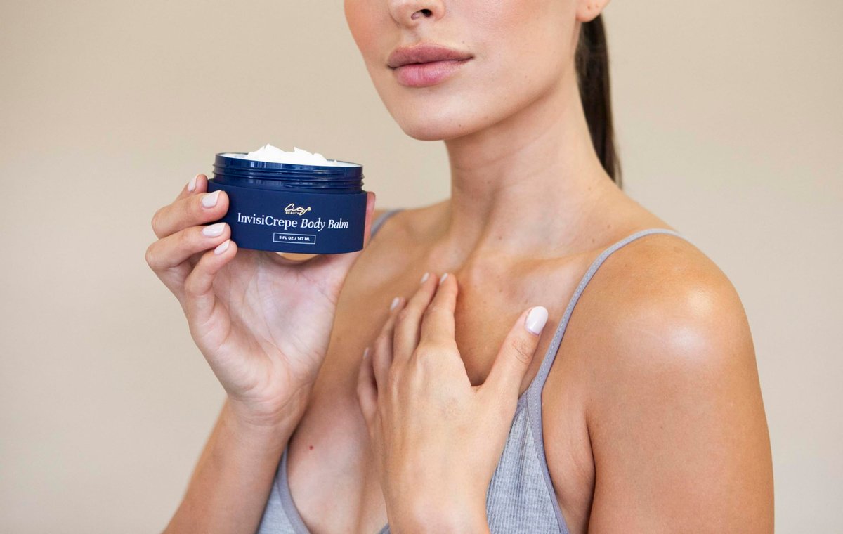 City Beauty InvisiCrepe Body Balm - Skin Firming & Tightening Lotion for a Smoother, Firmer Look | Anti-Aging Firming Body Cream Avelisse