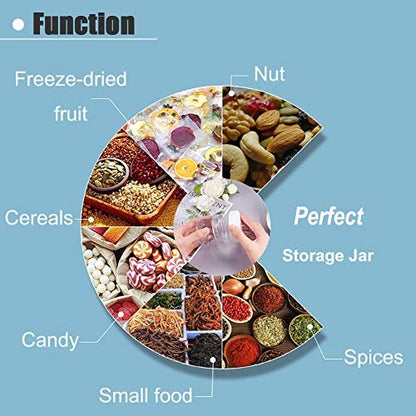 20 Pack 2oz Plastic Empty Jars with Lids - Wide Mouth Refillable Storage Containers for Cosmetics, Crafts, Candy, Beads, Slime Making, and Gifts (White)