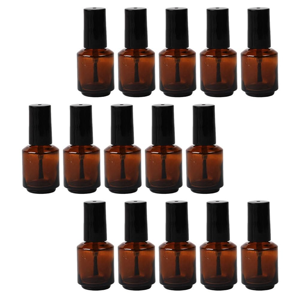 Beaupretty 15Pcs Empty Nail Polish Bottles 7ml Refillable Cylindrical Glass Vials with Brush for DIY Nail Polish Mixing and Cosmetic Liquid Storage - görsel 17
