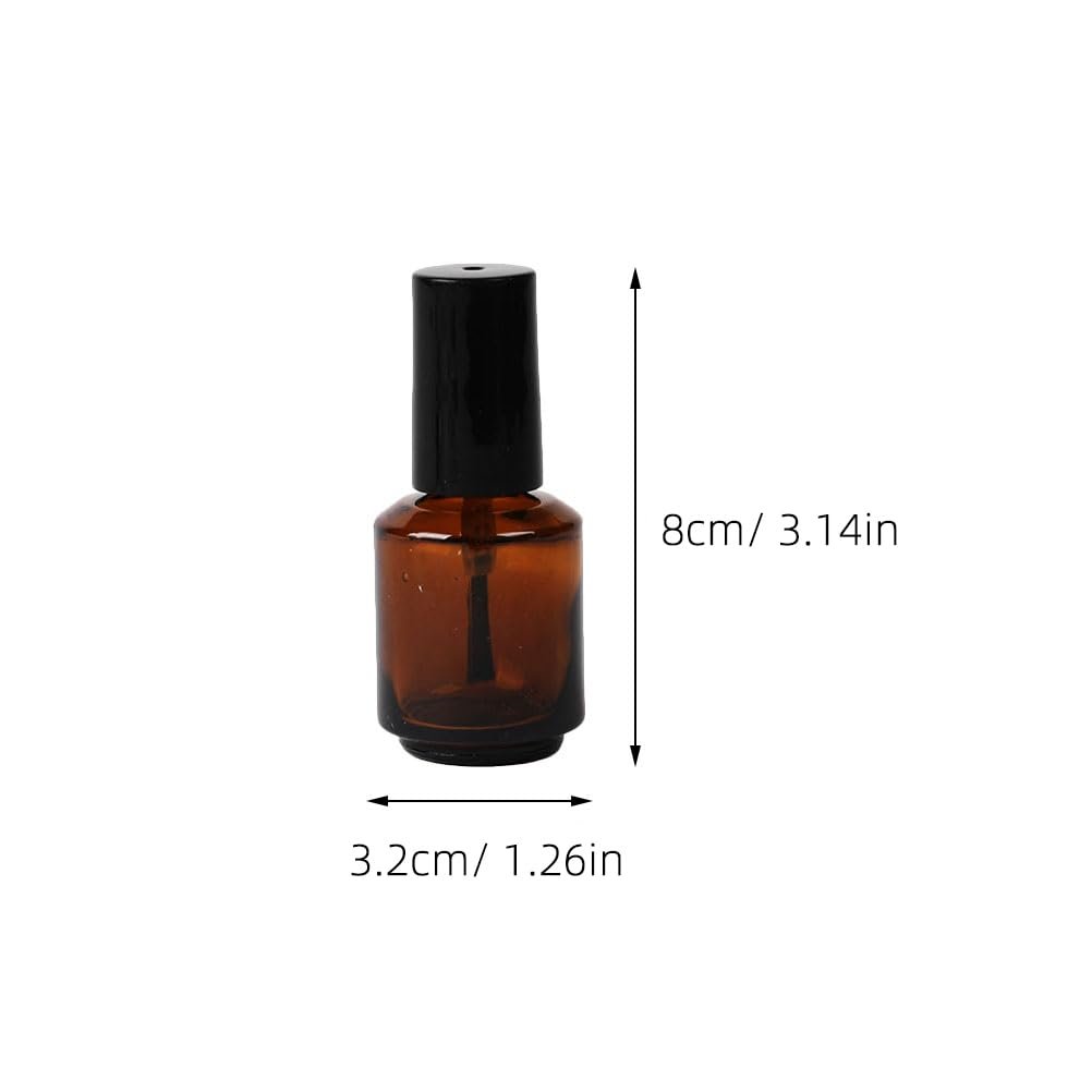 Beaupretty 15Pcs Empty Nail Polish Bottles 7ml Refillable Cylindrical Glass Vials with Brush for DIY Nail Polish Mixing and Cosmetic Liquid Storage - görsel 9