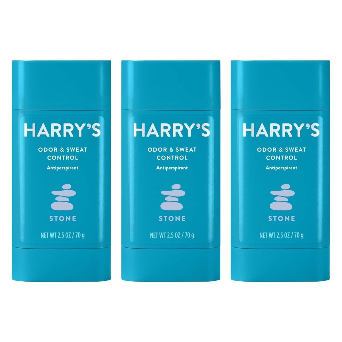 Harry's Men's Deodorant Antiperspirant, Odor & Sweat Control - Stone Scent, 3 Count (2.5 oz each) Avelisse