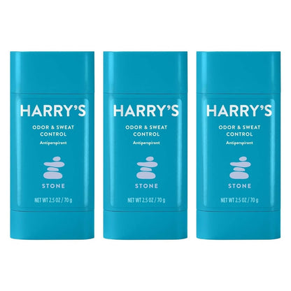 Harry's Men's Deodorant Antiperspirant, Odor & Sweat Control - Stone Scent, 3 Count (2.5 oz each) Avelisse