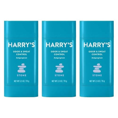 Harry's Men's Deodorant Antiperspirant, Odor & Sweat Control - Stone Scent, 3 Count (2.5 oz each) Avelisse